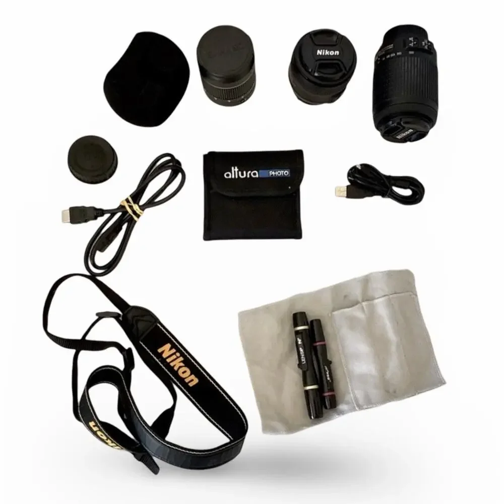 Nikon D3200 DSLR Camera + Extras